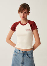 Ovs Ribbed T-Shirt With Raglan Sleeves